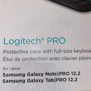 Logitech Pro protective case w/full size keyboard samsung galaxy note|pro12.2 - Picture 1 of 11