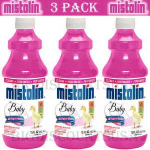 3 Pack Mistolin General All Purpose Cleaning Solution Kit Baby Scent 15 fl oz - Picture 1 of 1