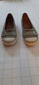 Bass Rumor olive green canvas side buckle loafers, size 11M - Picture 1 of 6