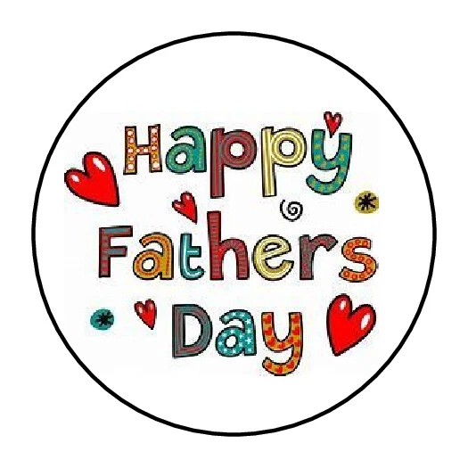 30 1.5" THANK YOU FATHERS DAY LABELS ROUND STICKERS ENVELOPE SEALS - Image 1 of 1