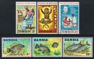 ZAMBIA MNH 1970 Medicine/Fish Sets - Picture 1 of 1