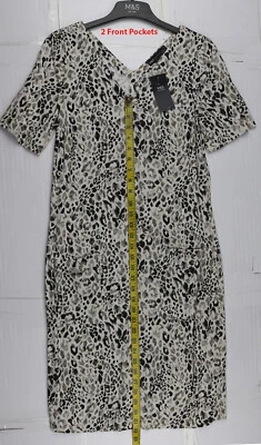 M&S Womens Marks & Spencer Linen Dress Size 8 Regular - Image 1 of 4