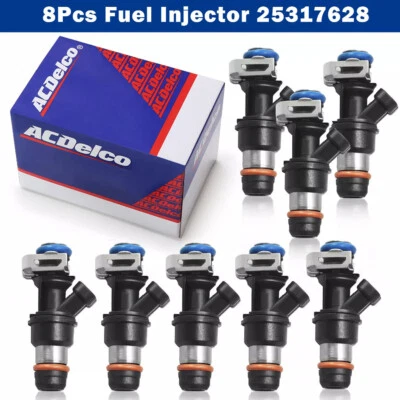 8Pcs GENUINE Fuel Injectors For 99-07 Chevy Silverado 4.8L 5.3L 6.0L 25317628 - Image 1 of 4