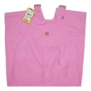 Carhartt Bib Overalls Loose Fit Toddler Girls Size 2T Light Barbie Pink NWT - Picture 1 of 6