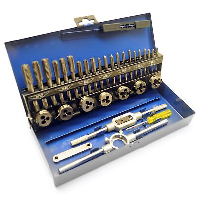 32pc HSS Metric Tap And Die Set M3 - M12 1st 2nd And Plug Finishing TE174 • 48.69£
