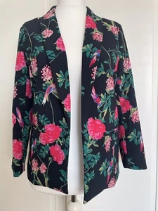 HUSH Floral/Bird Print Blazer/Jacket UK10 RRP £99 Immaculate Condition - Picture 1 of 3