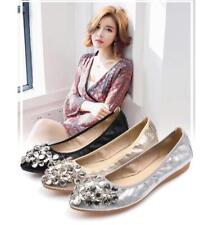 Spring Summer Ladies Flat Shoes Crystal Pointed Toe Women Shoes Slip On Shoes