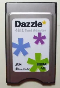 Dazzle 4-in-1 Memory Card PCMCIA PC Card Adapter SmartMedia SM SD MemoryStick MS - Picture 1 of 1