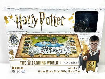 Harry Potter 4D Puzzle del Mundo Mágico Incluye Modelos 3D 892 Piezas Usado en Excelente Condición Foto 1 de 4