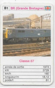 Carte N°B1 - BR Classe 87 (Grande Bretagne) - Picture 1 of 2