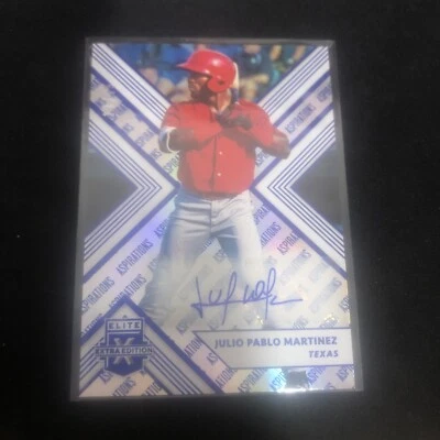 2018 Elite Extra Edition Julio Pablo Martinez Auto Autograph Blue #17/25 - Image 1 of 2
