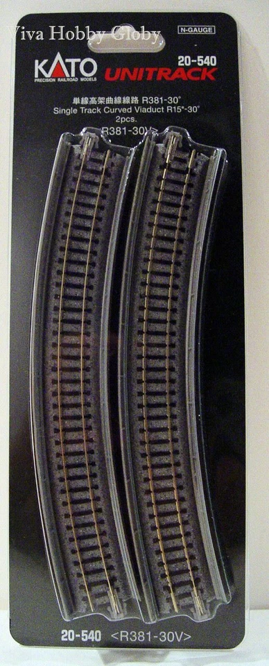 KAT20540  N 381mm 15" Radius 30-Degree Viaduct (2) - Image 1 of 1