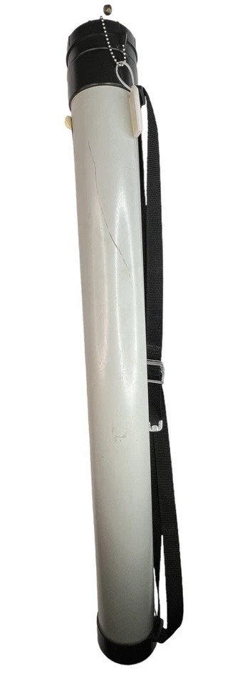 Vtg K Kent Zoom Lok Fishing Rod Carrier Hard Shell Expandable Tote With Strap - Image 1 of 4