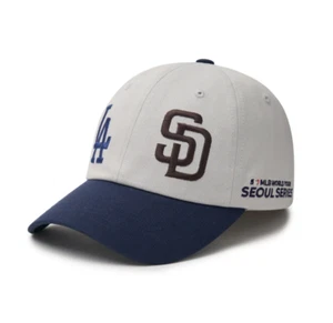 MLB KOREA World Tour Seoul Series Basic Dual Logo Ball Cap, LA Dodgers/SD Padres - Picture 1 of 7