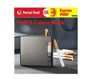 Au Automatic Rechargeable Electric USB Cigarette Case Lighter Gift Dampproof Box - Picture 1 of 9