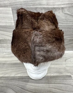 VINTAGE SAKS FIFTH AVENUE HAT WOMENS LARGE BEAVER FUR SIDES USA MADE SIZE XL - Picture 1 of 9