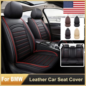 PU Leather Automotive Car Seat Covers Waterproof Cushions for BMW Full Set/Front - Picture 1 of 32