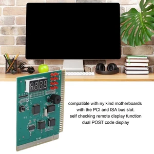 PC Diagnostic Card 4 Digit Standard PCI ISA Port Dual POST Code Display Desk NEW - Bild 1 von 12