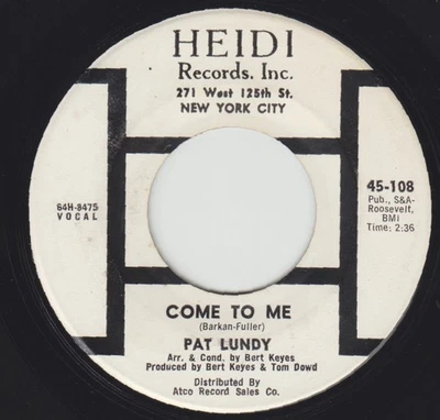 Pat Lundy:  Come To Me / Make It For The Door HEIDI PROMO 7" 45RPM Northern Soul - Image 1 of 2