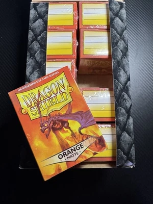 Dragon Shield Orange Matte Display - 10 Boxes Of 100 Protective Sleeves - Image 1 of 4