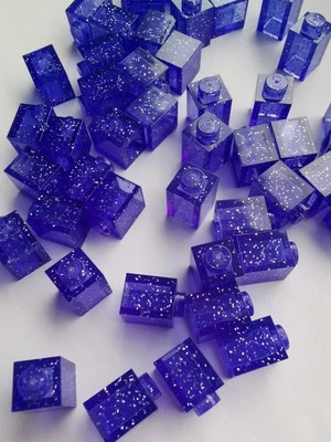 Lego®  50 Stück 1x1 3005 Transparent Lila Glitzer friends  Neu - Bild 1 von 4