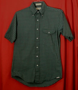 LL Bean Hemd Herren 14 1/2 grün kariert Oxford Vintage Button Down Freizeit Made USA - Bild 1 von 4