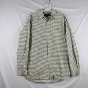 Camisa Ralph Lauren Para Hombres Mediana Calce Clásico Manga Larga Polo Poni Vestido a Cuadros Shi - Imagen 1 de 10