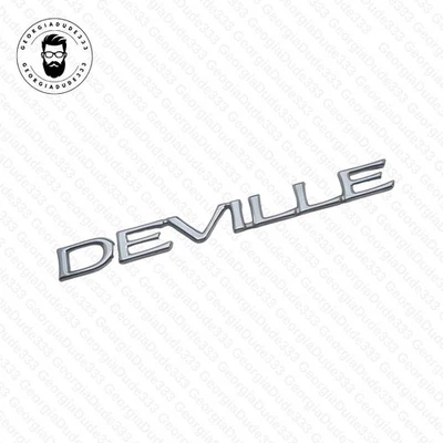 2000-05 Cadillac Deville эмблема «DEVILLE» логотип значок задней крышки багажника OEM хром - Изображение 1 из 4