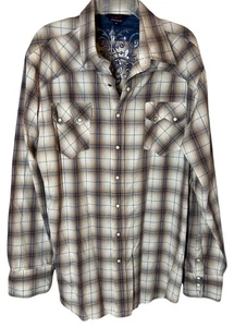 Camisa Roper Para Hombres Western Pearl Detalle Bordado Frontal a Presión Talla XL Rodeo - Imagen 1 de 4