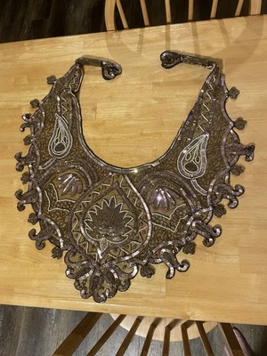 Vtg Las Vegas Style Gold Sequin Beaded Shawl Wrap Evening Glam Theatrical!! - Image 1 of 4