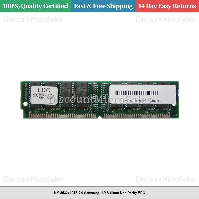 KMM5324104BK-6 Samsung 16MB Simm Non Parity EDO - Image 1 of 1