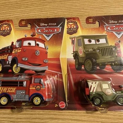 2025 DISNEY PIXAR CARS RACE & RESCUE SARGE & RED the FIRE TRUCK - Image 1 of 4