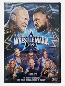 WWE WrestleMania 2022 DVD 3-Disc Set Brand New Sealed Reigns Lesnar Rousey Lynch - Imagen 1 de 2