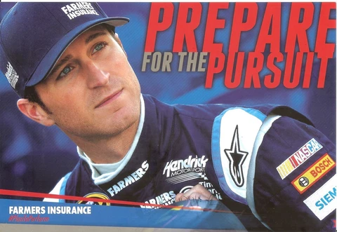 2013 KASEY KAHNE "FARMERS INS #5" 3RD VERSION NASCAR POSTCARD Cover