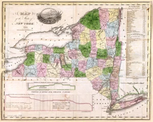 1833 Map of the State of New York - Picture 1 of 3