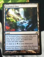 Secluded Glen MTG Lorwyn Rare Land Slightly Played Played  x1 OC1