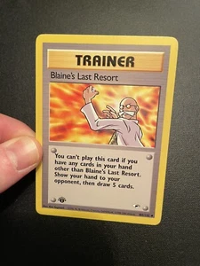 Pokémon Blaine's Last Resort 1st Edition 105/132 Gym Heroes WOTC Trainer Vintage - Picture 1 of 8