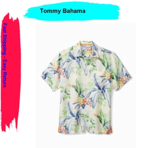 Tommy Bahama ST324777 Floral And Fronds Camp Shirt Marble Cream M - Bild 1 von 1