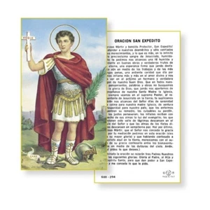 Oracion  San Expedito - Spanish - Paperstock Holy Card 600-294 - Picture 1 of 4