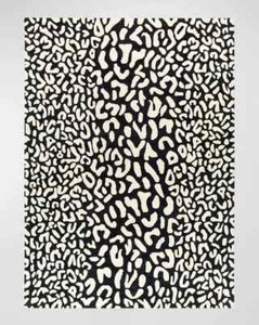 Alfombra acolchada hecha a mano de lana alfombra moderna abstracta para dormitorio - Imagen 1 de 5