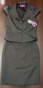Nine & Co Women’s Suit, 2 Piece Jacket and Skirt Black Multi Size 8 NWT - Picture 1 of 10