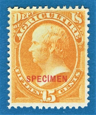 [st7191] USA 1875 Scott#O7S MNGAI Official *Specimen* AGRICULTURE DEPT cv:$400 - Image 1 of 2