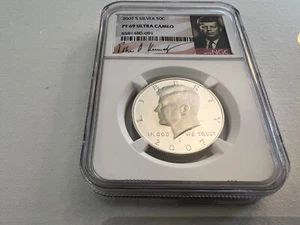 2007-S SILVER KENNEDY HALF DOLLAR NGC PF69 U.C. (PORTRAIT & SIGNATURE LABEL) - Picture 1 of 4