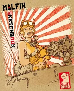 MALFIN Sketchbook #1 (GOLDEN CITY) signed + limited 900 Ex. COMIX BURO - Picture 1 of 4
