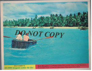 20 000 LEAGUES UNDER THE SEA KIRK DOUGLAS PETER LORRE ORIGINAL LOBBY CARD