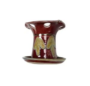 Vintage Handmade Ceramic Decor Toothbrush Holder Bathroom Dip Glaze Pottery Vase - Picture 1 of 8