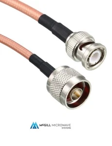 N Male to BNC male Cable Assembly Low Loss Coaxial RG303 low loss Military Spec - Picture 1 of 6