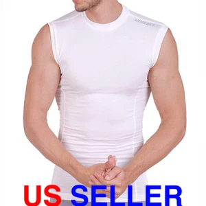 ARMEDES Mens Sleeveless T-Shirt Cool Dry Compression Baselayer AR 121 - Picture 1 of 33