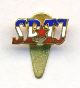 1945-48 Czechoslovak friends of TITO´s YUGOSLAVIA Union MEMBER Pin BADGE Banned - Picture 1 of 2