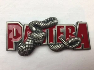 Pantera 2007 Vintage Snake Logo Authentic New Belt Buckle Red Colour - Bild 1 von 2